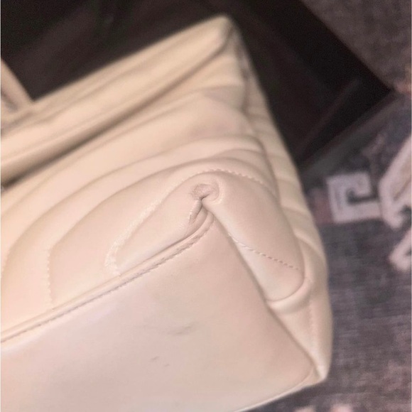 YSL LouLou Medium Shoulder Bag - cream with silver hardware - Picture 8 of 8